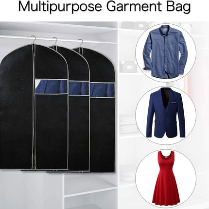 Clothing Storage Covers | 10-Pack Breathable Garment Bags with Clear Window | Lightweight & Durable for Travel and Home 2