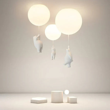 CloudBear | Children's Ceiling Lamp with Bear & Balloon Design | Playful Lighting for Enchanting Spaces 2