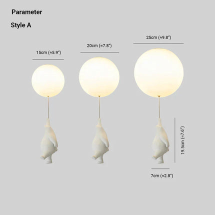 CloudBear | Children's Ceiling Lamp with Bear & Balloon Design | Playful Lighting for Enchanting Spaces 5