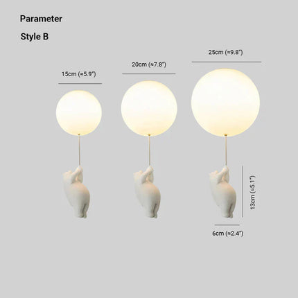 CloudBear | Children's Ceiling Lamp with Bear & Balloon Design | Playful Lighting for Enchanting Spaces 6