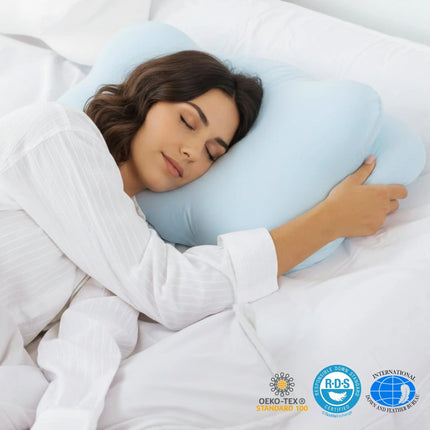 Cloud Alignment Pillow | Adjustable Fill & Dual Height Design for Personalized Sleep Comfort 1