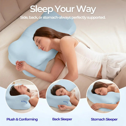 Cloud Alignment Pillow | Adjustable Fill & Dual Height Design for Personalized Sleep Comfort 2