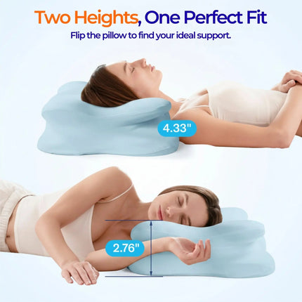 Cloud Alignment Pillow | Adjustable Fill & Dual Height Design for Personalized Sleep Comfort 3