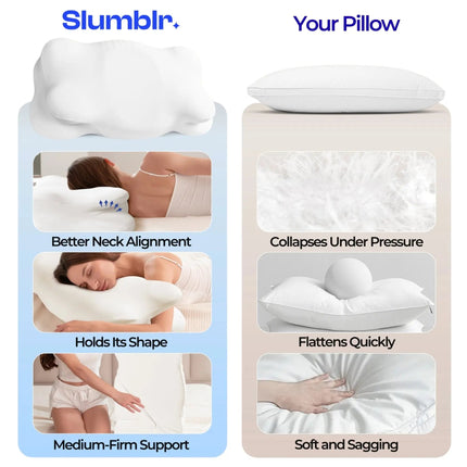 Cloud Alignment Pillow | Adjustable Fill & Dual Height Design for Personalized Sleep Comfort 7