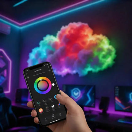 Cloud Mood Lamp | App-Controlled RGB LED Light with Customizable Design | 200 cm Relaxing Ambience 2