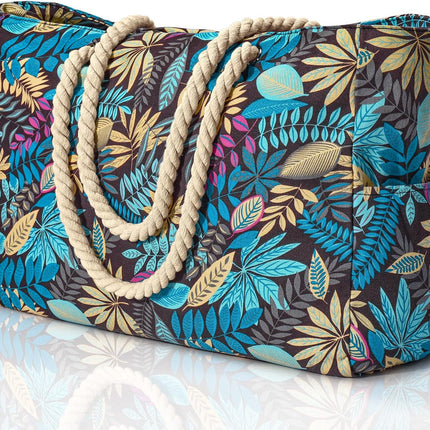 Coastal Companion | Oversized Waterproof Beach Tote with Multiple Pockets | Lightweight Design for Ultimate Convenience 14