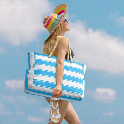 Coastal Companion | Oversized Waterproof Beach Tote with Multiple Pockets | Lightweight Design for Ultimate Convenience 4
