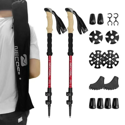 Collapsible Hiking Poles | Lightweight Trekking Support with Adjustable Length | Comfortable Grip for Enhanced Stability 5