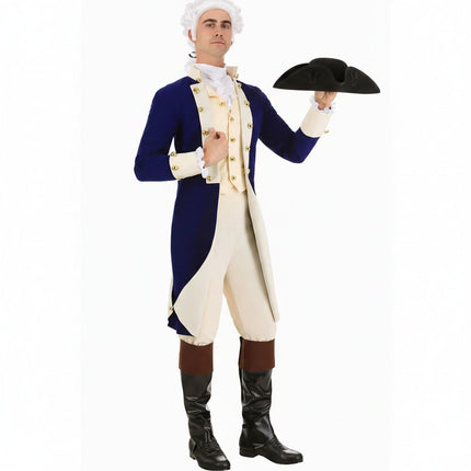 Colonial Uniform Costume Set for Adults with Elegant Long Coat Design | Perfect for Themed Events and Cosplay 4