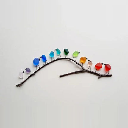 Sea Glass Bird Wall Art, Sea Glass Art Wall Decoration