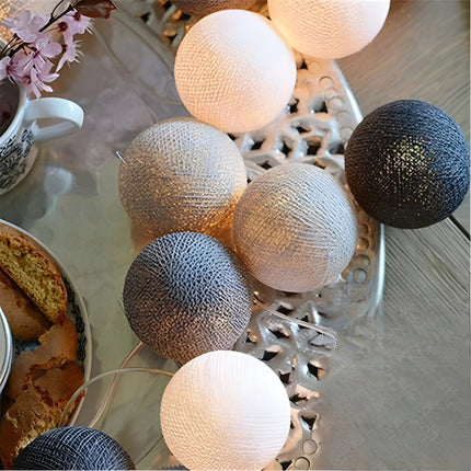 Colorful Cotton Ball String Lights | USB & Battery Powered | Versatile Fairy Lights for Cozy Ambiance 11