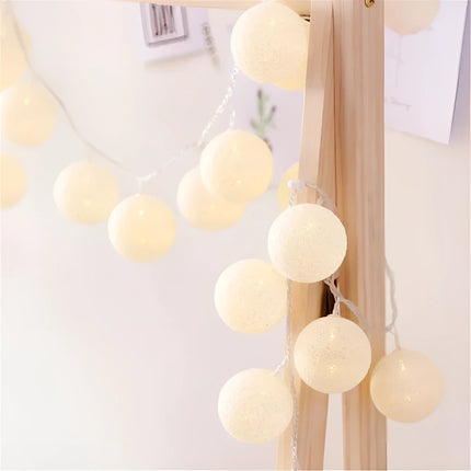 Colorful Cotton Ball String Lights | USB & Battery Powered | Versatile Fairy Lights for Cozy Ambiance 14