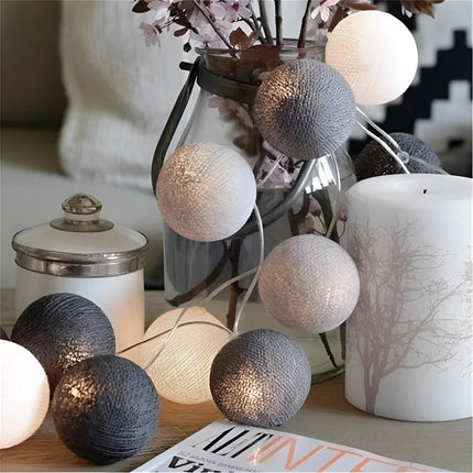 Colorful Cotton Ball String Lights | USB & Battery Powered | Versatile Fairy Lights for Cozy Ambiance 2