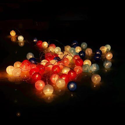 Colorful Cotton Ball String Lights | USB & Battery Powered | Versatile Fairy Lights for Cozy Ambiance 3