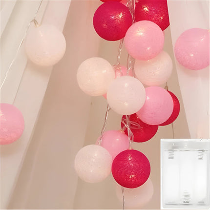 Colorful Cotton Ball String Lights | USB & Battery Powered | Versatile Fairy Lights for Cozy Ambiance 5