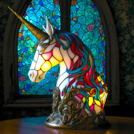 Colorful Stained Glass Table Lamp with Unique Animal Design | Warm Glow for Cozy Ambiance 3