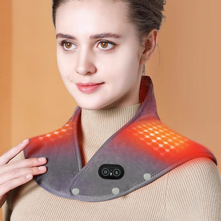 ComfortEase | Electric Neck and Shoulder Heating Pad with Vibration | Ergonomic Design for Pain Relief 0