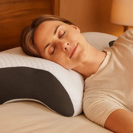 ComfortEase | Ergonomic Neck Support Pillow with Adaptive Foam for All Sleep Styles 6