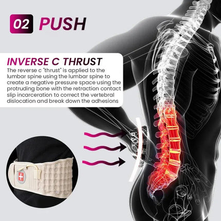 ComfortEase | Inflatable Lumbar Support Belt with Heat & Vibration | Pain Relief for Lower Back 3