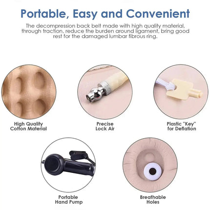 ComfortEase | Inflatable Lumbar Support Belt with Heat & Vibration | Pain Relief for Lower Back 5