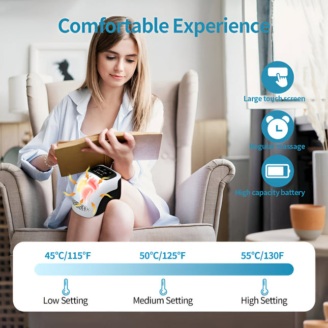 ComfortFlex | Electric Heated Knee Massager with Adjustable Compression | Portable Support for Daily Relief 1