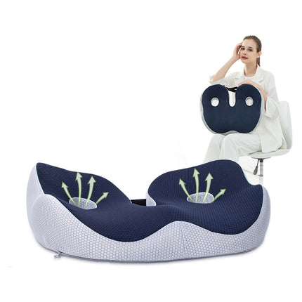 ComfortFlex | Ergonomic Seat Cushion with Memory Foam for Pressure Relief | Ideal for Office and Home Use 1