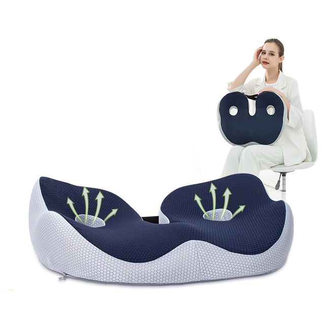 ComfortFlex | Ergonomic Seat Cushion with Memory Foam for Pressure Relief | Ideal for Office and Home Use 1