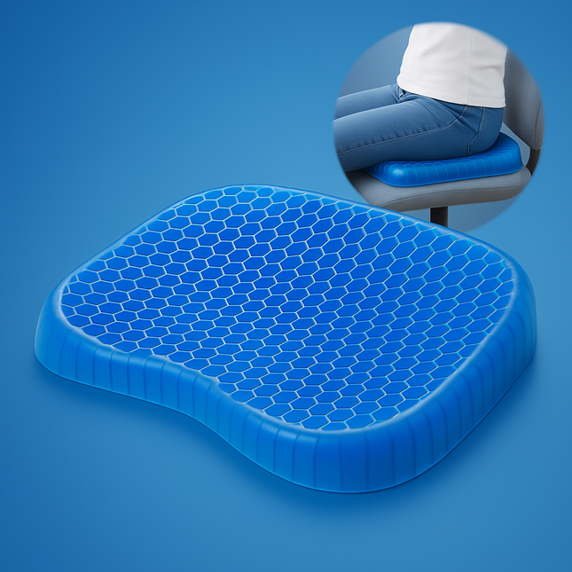 ComfortGel | Orthopedic Gel Seat Cushion with Pressure Relief | Tailbone Support for Comfort and Health 0