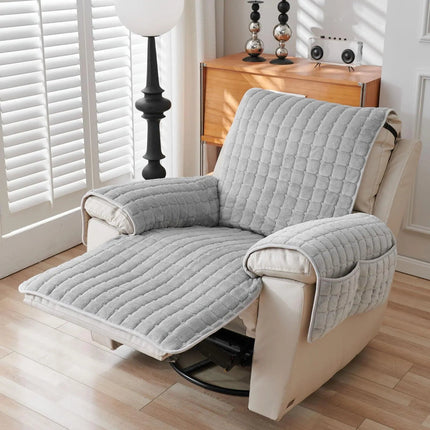 ComfortGuard | Recliner Chair Cover with Elastic Straps & Washable Microfiber | Stylish Protection for Homes with Kids and Pets 0