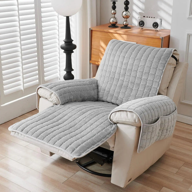 ComfortGuard | Recliner Chair Cover with Elastic Straps & Washable Microfiber | Stylish Protection for Homes with Kids and Pets 0