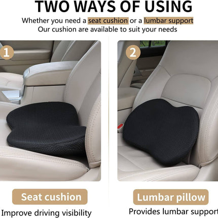 ComfortLift | Car Seat Cushion with Memory Foam for Lumbar Support and Enhanced Comfort 8