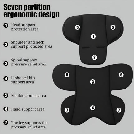 ComfortNest | Kids Car Seat Cushion with Shaped Support Design | Travel-Friendly Insert for Cozy Rides 3