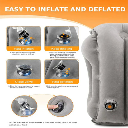 ComfortRest | Ergonomic Travel Pillow for Neck & Head with 45° Angle Support | Compact Design for Ultimate Comfort 3
