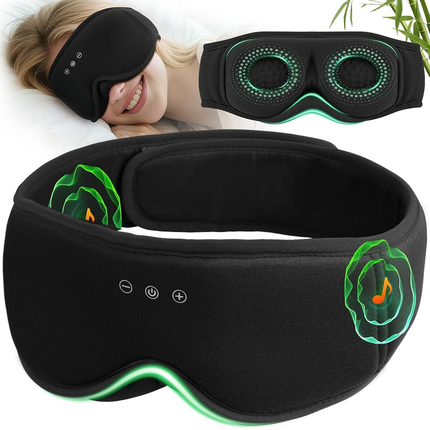 ComfortZone | Bluetooth Sleep Eye Mask with 3D Blackout Design | Binaural Stereo Sound for Deep Relaxation