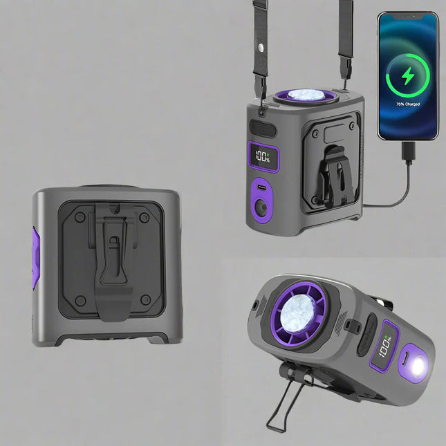 Comfort Breeze | Portable Waist Fan with 8000mAh Battery & 100 Speed Settings | Versatile Design for Ultimate Cooling 1