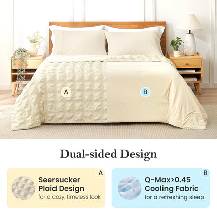 Comfort Collection | Cooling Comforter with Advanced Airflow | Lightweight Seersucker Design for Hot Sleepers 7