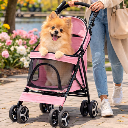 Comfort Collection | Pet Stroller for Dogs & Cats with Lightweight Design | Foldable & Breathable for Easy Travel 4