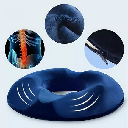Comfort Cushion | Donut Seat Cushion for Tailbone Relief with Memory Foam | Washable Cover for Office & Travel 4