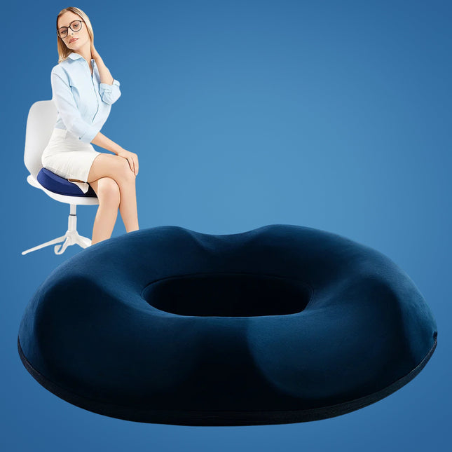 Comfort Cushion | Memory Foam Seat Cushion with Washable Cover | Tailbone Relief for Extended Sitting 0