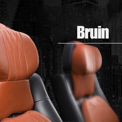 Comfort Drive | Ergonomic Memory Foam Neck Pillow with Soft Leather Cover | Universal Fit for Relaxed Travel 1