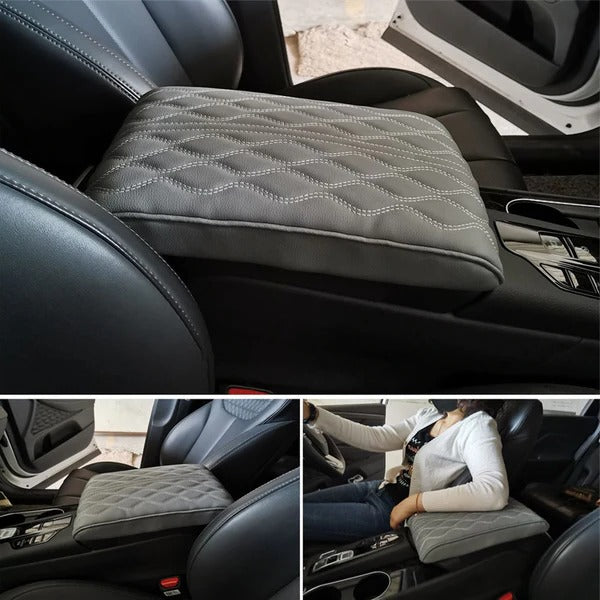 Comfort Drive | Leather Car Armrest Cushion with Memory Foam Support | Ergonomic Design for Driving Comfort 1