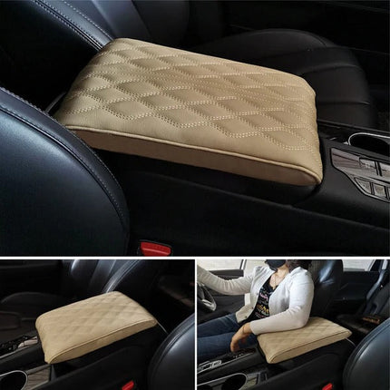 Comfort Drive | Leather Car Armrest Cushion with Memory Foam Support | Ergonomic Design for Driving Comfort 3