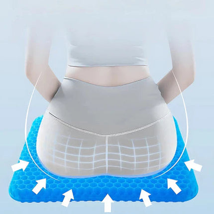Comfort Gel Cushion | Cooling Seat Cushion with Breathable Design | Flexible Support for Pain Relief 0