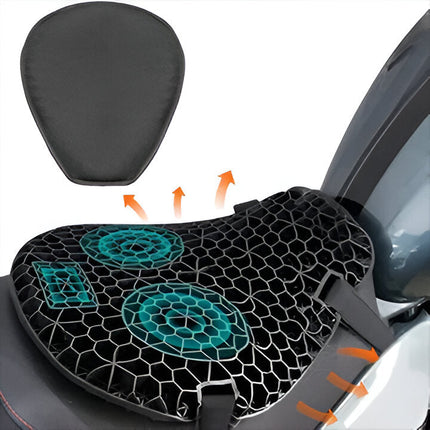 Comfort Gel Seat Cushion | Motorcycle Seat Pad with Shock Absorption | Breathable Design for Long Rides 2