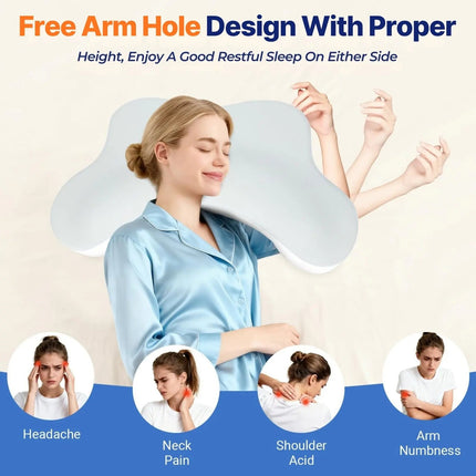 Comfort Haven | Backrest Pillow with Arms for Ultimate Support | Plush Design for Reading and Relaxing 3