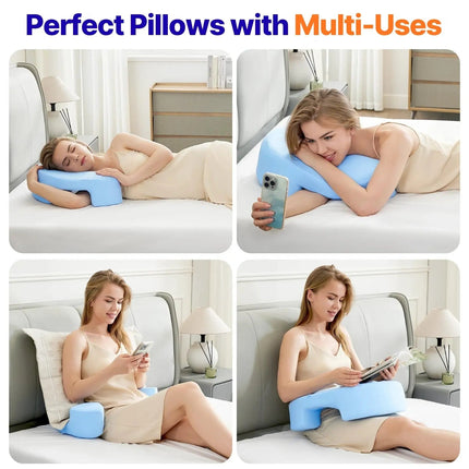 Comfort Haven | Backrest Pillow with Arms for Ultimate Support | Plush Design for Reading and Relaxing 5