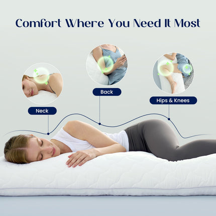 Comfort Haven | Pregnancy Body Pillow with Adjustable Cooling Fabric | Versatile Support for Sleep and Maternity Comfort 2