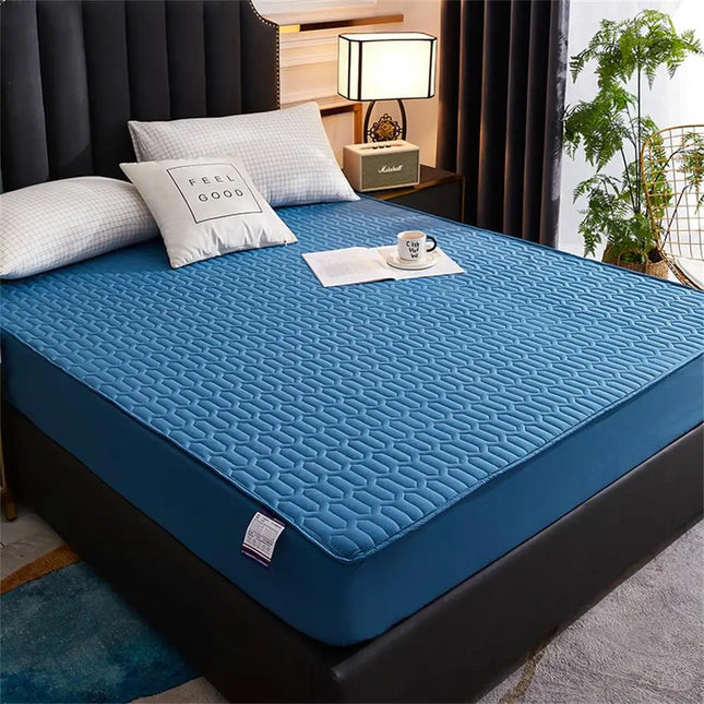 Comfort Haven | Waterproof Mattress Pad Cover with Latex Layer | Soft Cotton for Ultimate Protection 0
