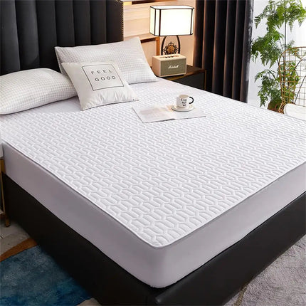 Comfort Haven | Waterproof Mattress Pad Cover with Latex Layer | Soft Cotton for Ultimate Protection 5