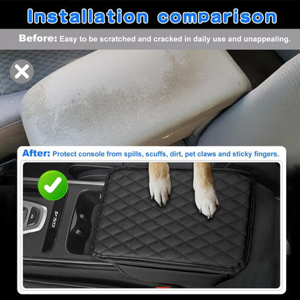 Comfort Luxe | PU Leather Car Armrest Mat with Storage Pockets | Stylish Protection for Your Vehicle 2